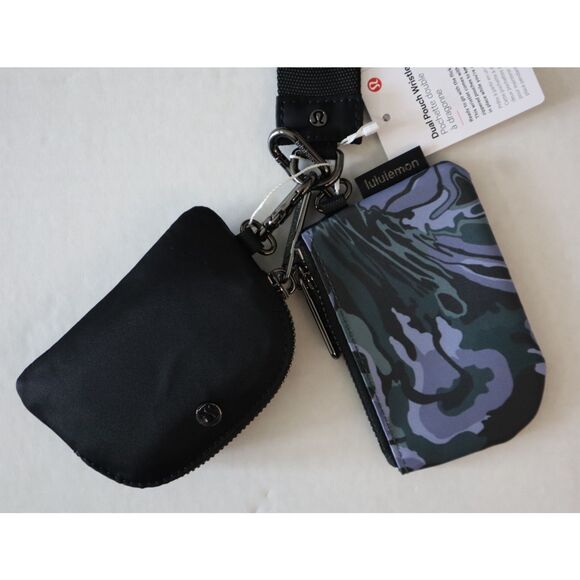 Lululemon LW9FNPS O/S Flower Meld Mini Multi/Gunmetal Dual Pouch Wristlet - Picture 4 of 7